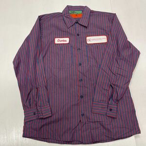 90S LARGE 紺赤 古着 デッドストック RED KAP レッドキャップ 長袖 ワークシャツ HONDURUS製 ヴィンテージ 5