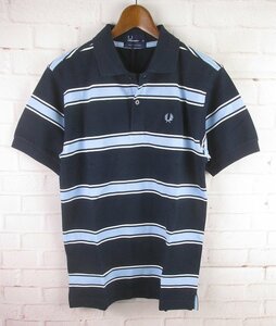 LST8033 FRED PERRY フレッドペリー ボーダー ポロシャツ XS 未使用