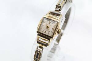 【W146-35】動作品 SEIKO セイコー Sマーク 17石 14K GOLD FILLED 手巻き 腕時計 レディース【送料全国一律185円】