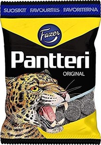 Fazer Pantteri ファッツェル パンテリ サルミアッキ キャンディー 180g×10袋セット フィンランドのお菓子です