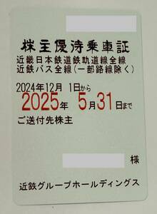 近鉄グループホールディングス　株主優待乗車証　定期券式　レターパックプラス送料込　B