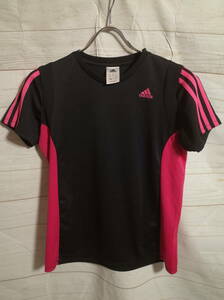 レディース ph196 adidas アディダス climalite クライマライト 半袖 トレーニングシャツ L ブラック系 黒系 Tシャツ