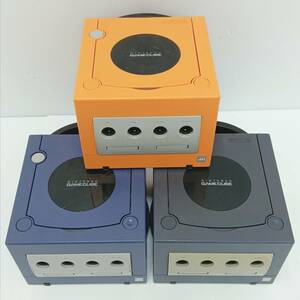 10t9105a1t 3台 ジャンク Nintendo/任天堂 GAMECUBE/ゲームキューブ DOL-001 ブルー オレンジ