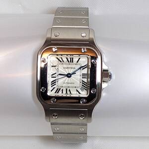 【77】美品 カルティエ CARTIER W20054D6（2423）サントスガルベSM AT 余りコマ×3 レディース コンプリートサービス品 保管品 保証書