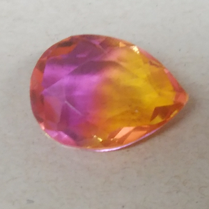 [8.37 ct] バイカラー 合成トルマリン ピアシェイプドカット ルース 宝石 ジュエリー