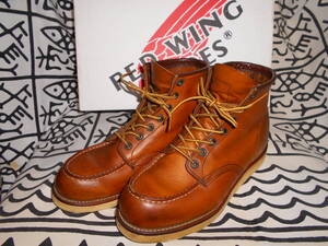 ☆米国USA製　RED WING/レッドウィング 875 アイリッシュセッターワークブーツ　サイズ8 1/2 D 状態良好！箱付き//赤茶チョコ犬エンジニア