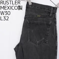 Rustler ラスラー W30 ブラックデニム ボトム 古着 黒 12034