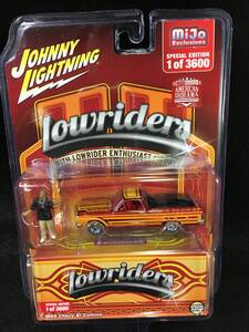 ■新品未開封■Johnny Lightning(ジョニーライトニング)■1965 シェビー エルカミーノ ローライダー レッド フィギュア付き