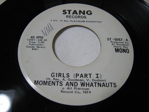 【7”】●白プロモ MONO/STEREO● MOMENTS AND WHATNAUTS / GIRLS (PART I) US盤 モーメンツ＆ホワットノウツ ガールズ