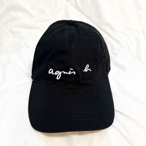 新品★agnes b. アニエスベー キャップ 帽子 ブラック フロントロゴ