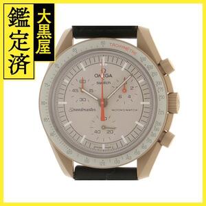 SWATCH スウォッチ ムーンスウォッチ MISSION TO JUPITER S033C100 ベージュ文字盤 クォーツ【472】SJ