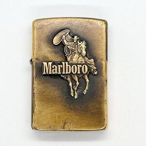 1円〜【希少/ヴィンテージ】ZIPPO ジッポー Marlboro マルボロ カウボーイ 86年製 ビンテージ オイルライター 喫煙具