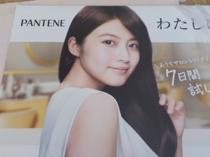 新品/今田美桜さん PANTENEパンテーン両面POPボード（約280×880ｍｍ）　立てかけスタンド付