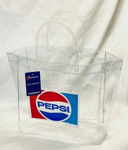 PEPSI/ペプシ クリア ビニール トートバッグ プールバッグ ビニールバッグ