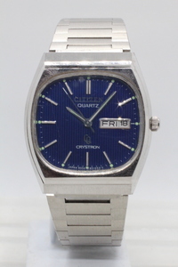 【CITIZEN】CRYSTRON QUARTZ 4-850742 Y ALL STAINLESS STEEL 50-8152 JAPAN 中古品ジャンク時計 分解掃除必要 24.12.10