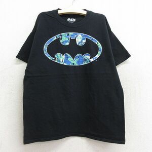 古着 半袖 Tシャツ キッズ ボーイズ 子供服 DCコミックス バットマン BATMAN コットン クルーネック 黒 ブラック 23jun21