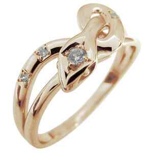 指輪 蛇 スネーク レディース シンプル ダイヤモンドリング k18 リング 18k 蛇の指輪 4月誕生石