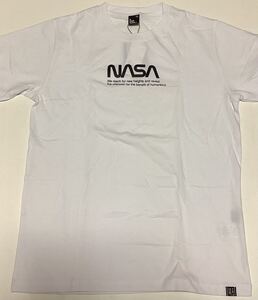 【 NASA × B ONE SOUL 】 フロントロゴ半袖 Tシャツ◎白◎XLサイズ☆◎長期保管・デッドストック・未着用◇ＮＡＳＡ　Tシャツ