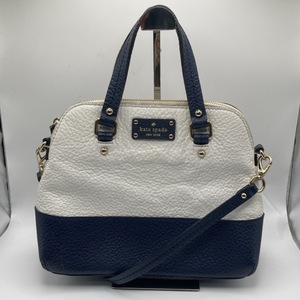 1円～　60　同梱不可　②　kate spade NEW YORK　ケイトスペードニューヨーク　PXRU2969　レザー　2way　ハンドバッグ　ショルダーバッグ