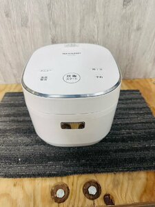 ◆美品◆【シャープ 炊飯器 3合 一人暮らし向き マイコン パン調理機能付き ホワイト KS-CF05A-W 2019年製】中古 清掃済 動作確認済