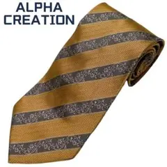 ALPHA CREATION　ネクタイ　ストライプ　花柄　植物　通勤　ビジネス