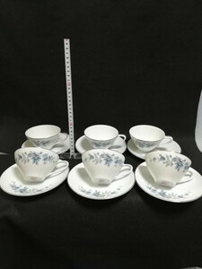 CS51119.アンティーク Noritake ノリタケ 花柄 カップ ソーサー ティーカップ コーヒーカップ 食器　6客セット/80