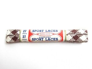 新品 USA製 WOODLAWN SPORT LACES コットン 平紐 27インチ(69cm) 靴紐 シューレース デッドストック ビンテージ d69-71-0031