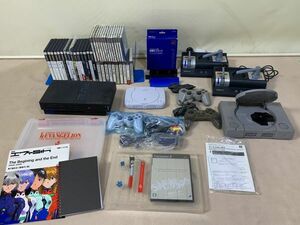 ◆GI61 ゲーム機 まとめ PS2、プレイステーション、コントローラー、ゲームソフト 電車でGO！スタンド 約15kg 動作未確認◆T