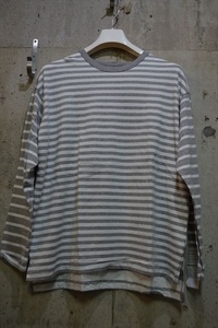 サンディニスタ　Sandinista　ロング　Ｔシャツ　S　SS20-07-TP　3pitch　side　slit　Border　L/S　Ｔｅｅ C7582