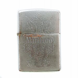 ジッポー ZIPPO マルボロ Marlboro 1993年製造 オイルライター ロゴ ロングホーン 喫煙グッズ 喫煙具 火花確認済 シルバーカラー