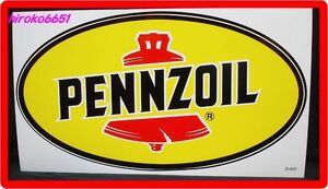 ■即決！未使用 特大！■PENNZOIL■ステッカー■D-402■ペンズオイル USA■LL 