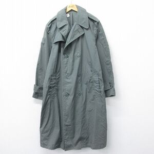 XL/古着 長袖 ビンテージ ミリタリー レイン コート メンズ 70s ロング丈 グレー系 23dec27 中古 アウター