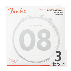 フェンダー Fender Yngwie Malmsteen Signature Electric Guitar Strings ballet 8-46 エレキギター弦×3セット