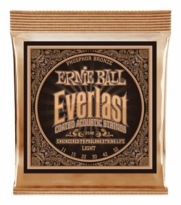 ★ERNIE BALL 2548 ×1 [11-52] Everlast Light Coated Phosphor Bronze アコースティックギター弦★新品送料込/メール便