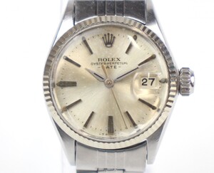 ◆ 1円 ～ 稼働品 ROLEX / ロレックス 6517 12番 オイスターパーペチュアル デイト 自動巻き シルバー デイト 151152