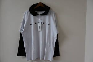 ☆MM6 Masison Margiela/エムエムシックス メゾンマルジェラ☆未使用 M60222 バイカラーシャツフーディー16Y フロントロゴ 