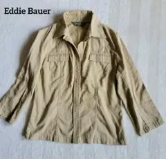 Eddie Bauer リネン混 七分袖ブラウス