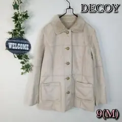 【DECOY】スエード調ジャケット 9 ベージュ くるみボタン 裏ボア