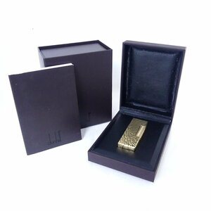 【送料無料】 dunhill ダンヒル ゴールドカラー ローラー式 ガスライター 喫煙具 着火OK 美品 /2406C