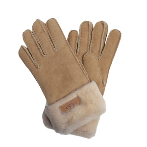 【新品未使用正規品】アグ UGG Turn Cuff Glove 手袋 17369-CHE レディース Sサイズ シープスキン チェスナット ブラウン