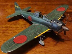 （訳あり）完成品　1/48　零戦52型丙　ハセガワ　三菱　日本海軍　零式艦上戦闘機　谷水竹雄上飛曹　軍用機