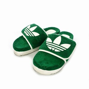 グッチ GUCCI アディダス adidas GG Platform Sanda プラットフォーム サンダル パイル地 トレフォイル GGロゴ 6 緑 グリーン系