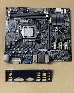 ECS H61H2-M5 V:2.0 マザーボード＋バックパネル＋ CPU i3-2100 /LGA1155/MATX 