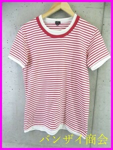 【送料300円可】9250b2◆良品です◆Paul Smith ポールスミス マリンボーダー 半袖Tシャツ S/カットソー/ジャケット/ポロシャツ/コート