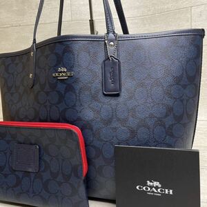 1円〜【入手困難品】10万円 コーチ COACH トートバッグ ビジネスバッグ ブリーフケース A4 2way レザー メンズ レディース ブラックブルー