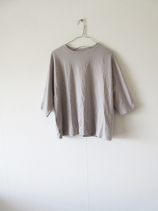 中川政七商店 / なかがわまさしちしょうてん コットンストレッチワイドカットソー L.GRAY / 半袖 Tシャツ