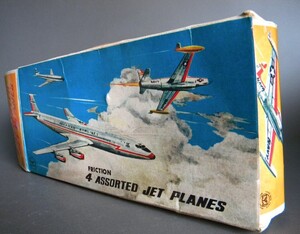 当時物 ★★AIRPLANE 4p ヤノマン 日本製 PAN AM TWA BOAC 旅客機 !! ブリキ 飛行機 ジェット機 航空会社 空港★★未使用 デッドストック品