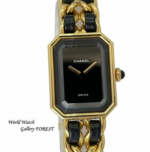 【シャネル CHANEL☆プルミエール L】中古 レディース腕時計 クオーツ Gold Plate × レザー