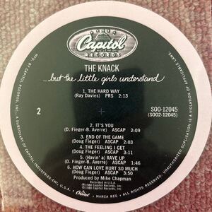 【#101未使用ラベル】Knack・...but the little girls understand・盤無・2枚セット・本物・1980