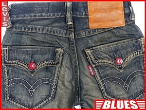 即決★リーバイス502★W29 フラップポケット ジーンズ Levis メンズ 赤ラッカーボタン ストレート ジーンズ デニム ローライズ 鬼ひげ